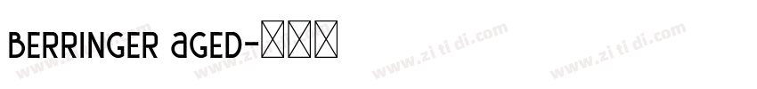 berringer aged字体转换
